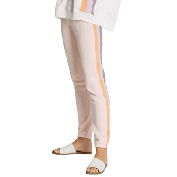 NEW Wildfox knox peach grapefruit stripe jogger sweatpants M‎ - Picture 3 of 10